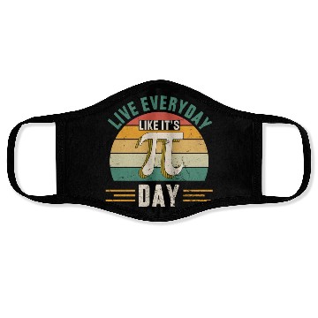Discover Pi Day Live Everyday Like It's Pi Day Distressed F Face Masks