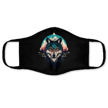 Discover Geometric Wolf Face Masks