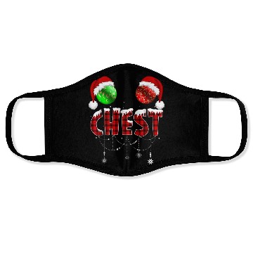 Discover Chest Nuts Christmas Funny Matching Couple Face Masks