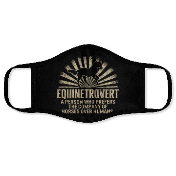 Discover Cowboy Face Masks, Equinetrovert Funny Equestrian
