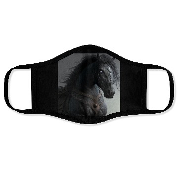 Discover Chaos fantasy beast black horse Face Masks