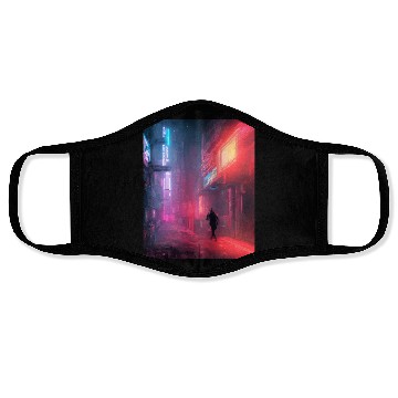 Discover urban ninja stalking the night Face Masks