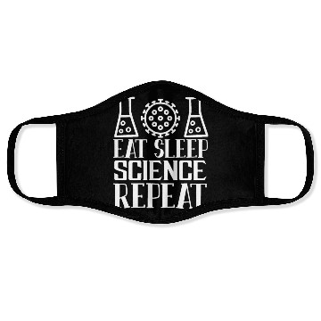 Discover Est Sleep Repeat SCIENCE Teacher Student Gifts Face Masks