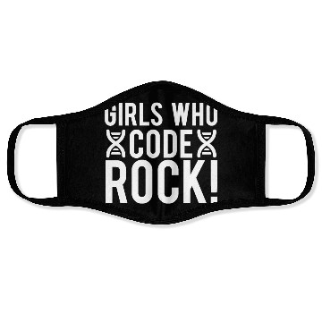 Discover Girls Who Code Rock Science Teacher Student Gifts Face Masks