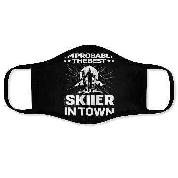 Discover Skiing Skier Funny Face Masks