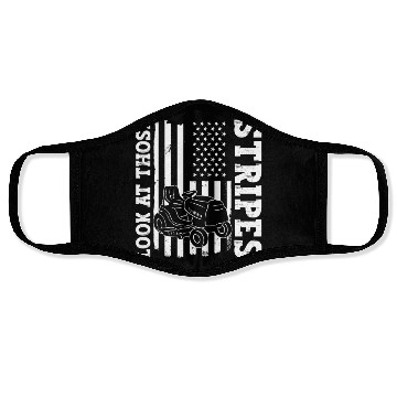 Discover Look At Those Stripes - Lawn Mowing Funny Dad Lawn Face Masks