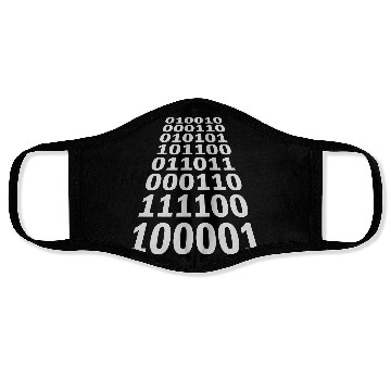 Discover binary code program language Face Masks