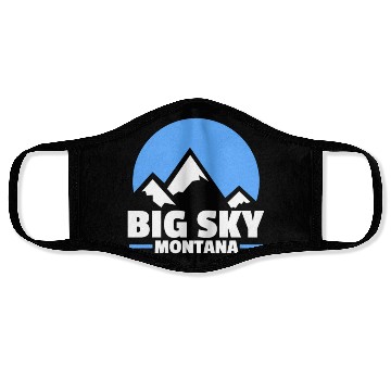 Discover Big Sky Montana Snowboarding Face Masks