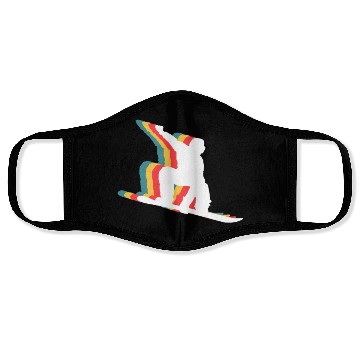 Discover Snowboarding Snowboarder Snowboard Retro Face Masks