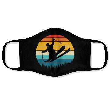 Discover Skiing Retro Vintage Face Masks