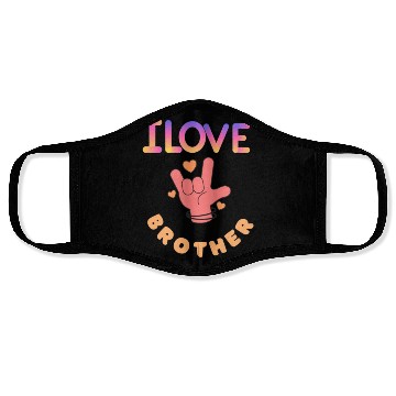 Discover I love you brother Face Masks