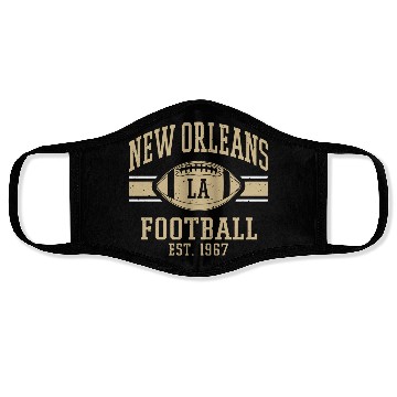 Discover New Orleans Football Vintage Louisiana Nola Saint Face Masks