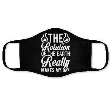 Discover Rotation Earth Nerd Geek Teacher Student Gift Idea Face Masks
