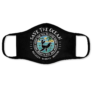 Discover Keep The Sea Plastic Free Seal Save The Ocean Face Masks
