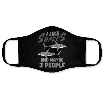 Discover Shark Ocean Predator Sea Creature Face Masks