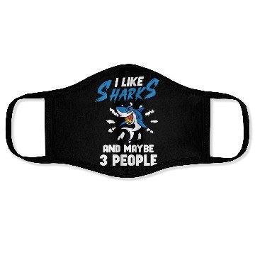 Discover Shark Ocean Predator Sea Creature Face Masks