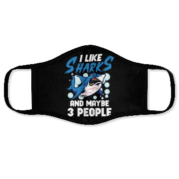 Discover Shark Ocean Predator Sea Creature Face Masks