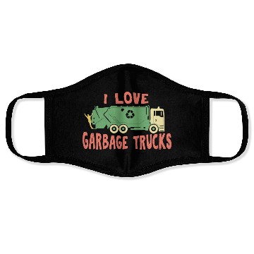 Discover I love garbage trucks Face Masks