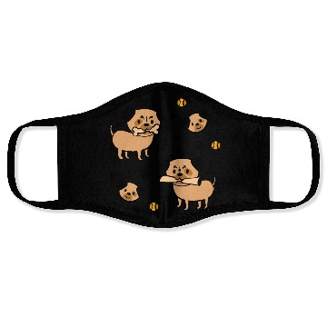Discover Cute Adorable Pug and Dog Paw Pattern Face Masks