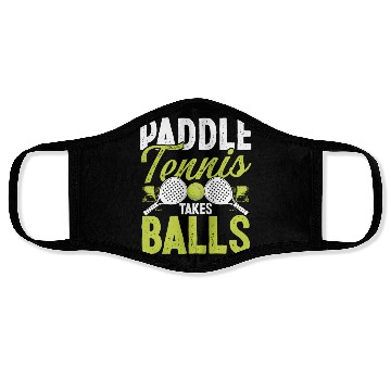 Discover Paddle Tennis Player Match Paddle takes Balls Face Masks