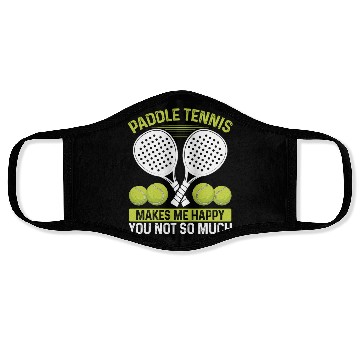 Discover Paddle Tennis Player Match Humor Funny Team Face Masks