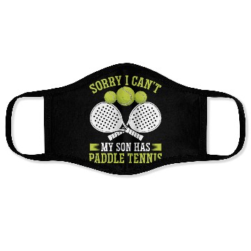 Discover Paddle Tennis Player Match Dad Father Papa Face Masks