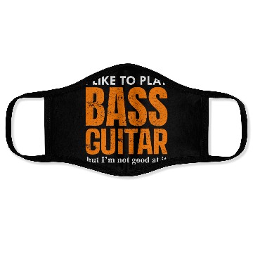 Discover Bass Guitar Player Music Musician Bassist Funny Face Masks