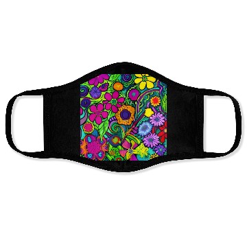 Discover Magic flowers art Face Masks