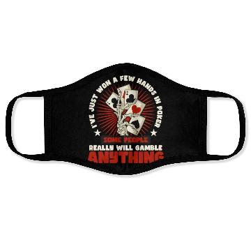 Discover Poker Casino Poker Player Gambling Roulette Gift Face Masks