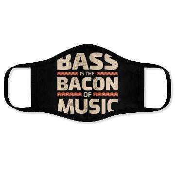 Discover Bass Guitar Player Bacon Music Musician Bassist Face Masks