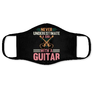 Discover Music Guitarist - Never Underestimate A Girl With Face Masks