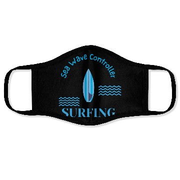 Discover Blue and White Surfing Face Masks Design