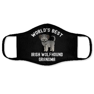 Discover World's Best Irish Wolfhound Grandma Face Masks
