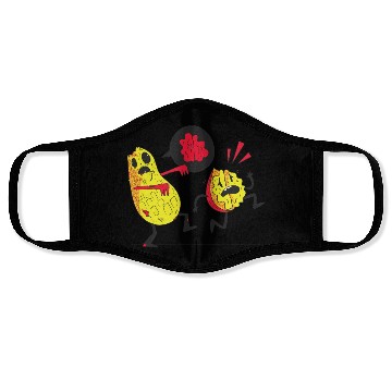 Discover Zombie avocados walking Zombie avocados walking in Face Masks