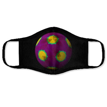 Discover Purple 3D Sphere with Green Symmetric Shape Face Masks