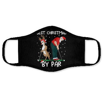 Discover Golf Reindeer Golfer Christmas Santa Claus Golfing Face Masks