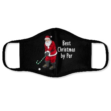 Discover Golf Santa Claus Pun Golfer Gift Golfing Face Masks