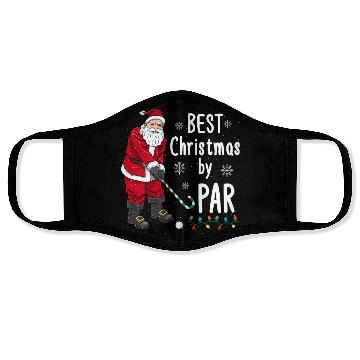 Discover Golf Santa Claus Pun Golfer Gift Golfing Face Masks