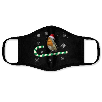 Discover Robin Bird Watching Redbreast Birding Christmas Face Masks