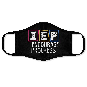 Discover IEP I Encourage Progress Special Education Teacher Face Masks