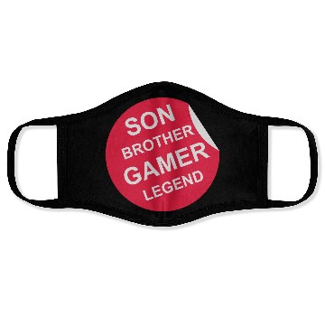 Discover son brother gamer legend Face Masks