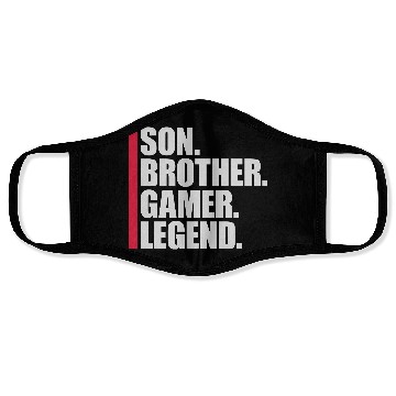Discover son brother gamer legend Face Masks