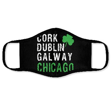 Discover Chicago St Patricks Day Irish Cities Chicago Shamr Face Masks