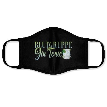 Discover Blutgruppe Gin Tonic Cocktail Bartender Face Masks