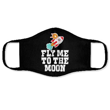 Discover fly to the moon Face Masks