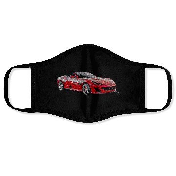 Discover 3D Car Red Face Masks