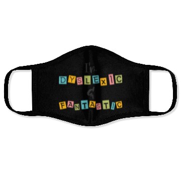 Discover Dyslexia Awareness Colorful Learning Disability Face Masks