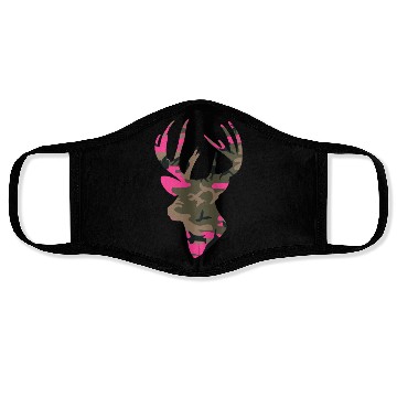 Discover Deer Womens Camo Outfitter Black Face Masks