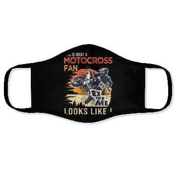 Discover moto motocross fan looks like moto cross Face Masks