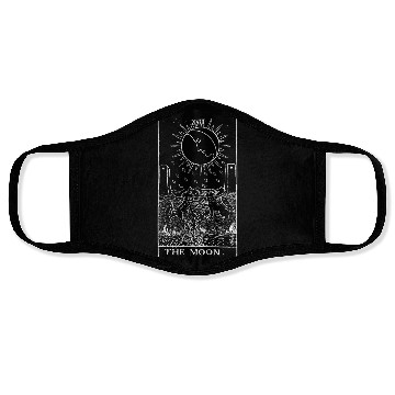 Discover The Moon Tarot Card Vintage Face Masks